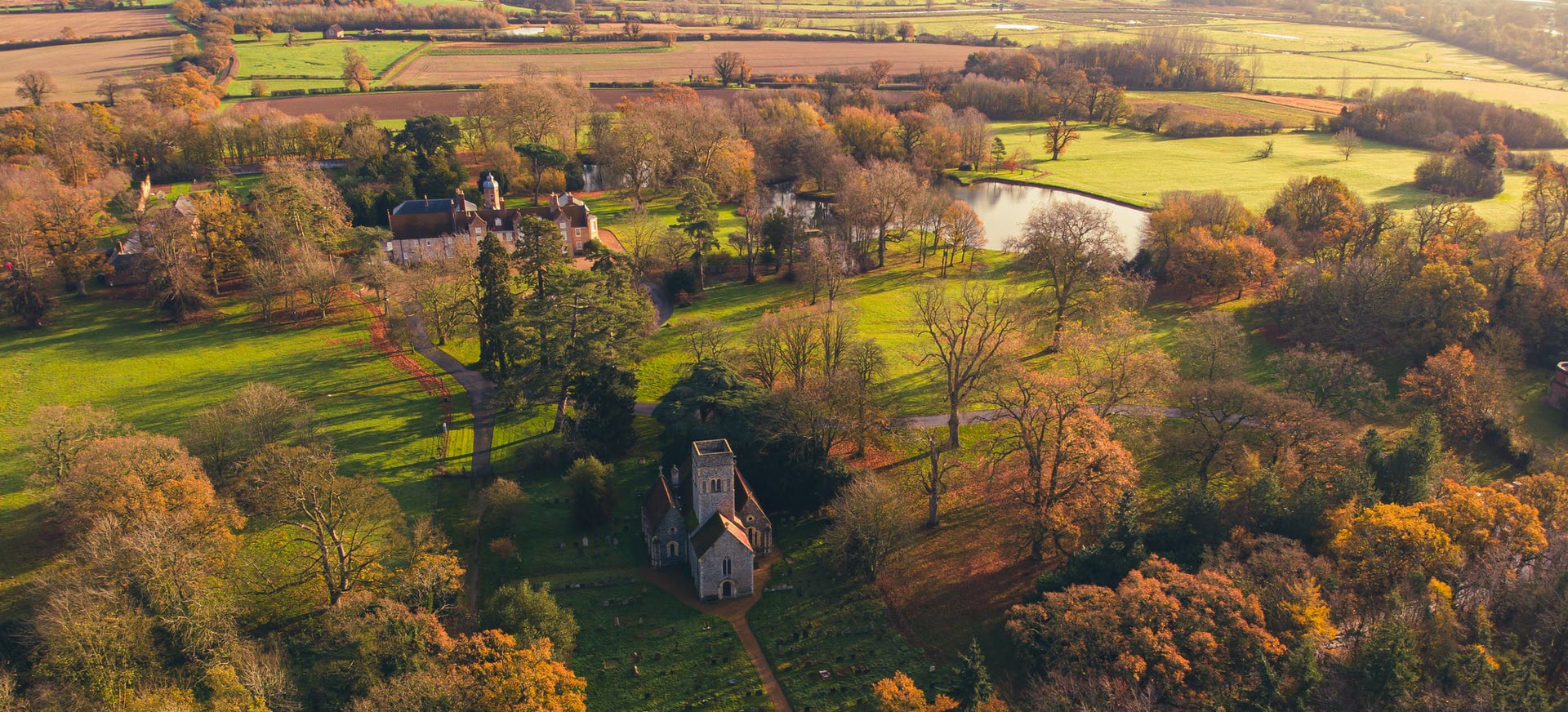 Panoramic photo of Norfolk countryside